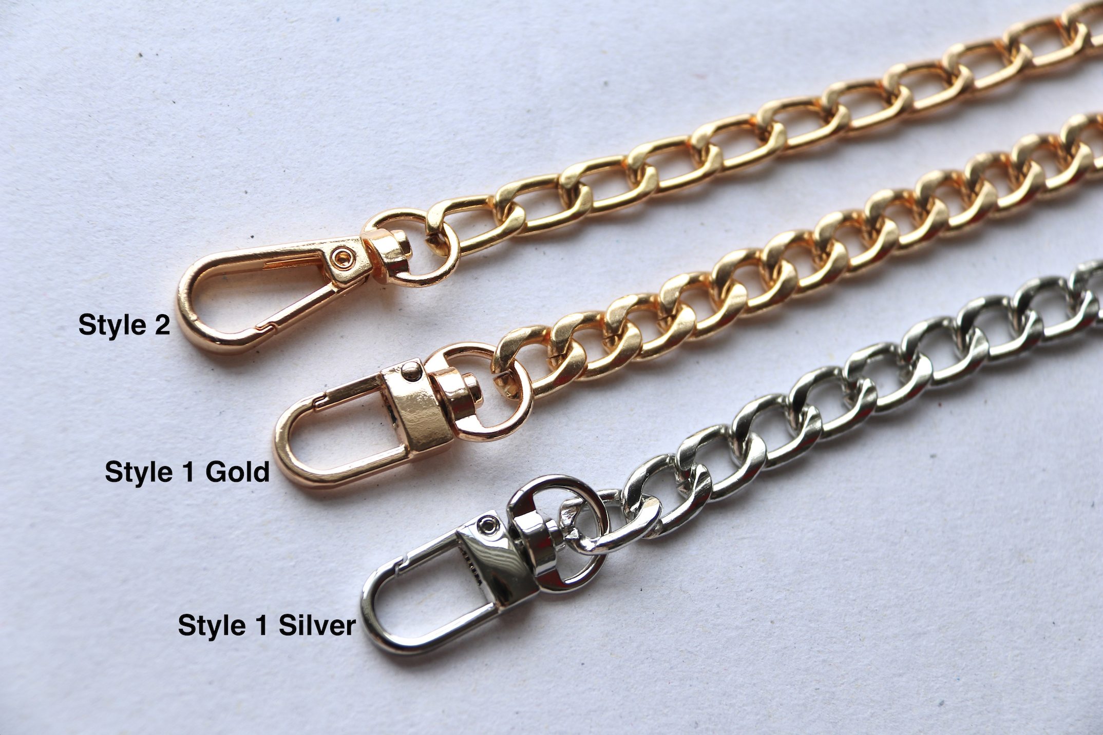 Purse Chain Gold Oval 7mm Crossbody Shoulder Strap for Handbags - 20cm - 140cm