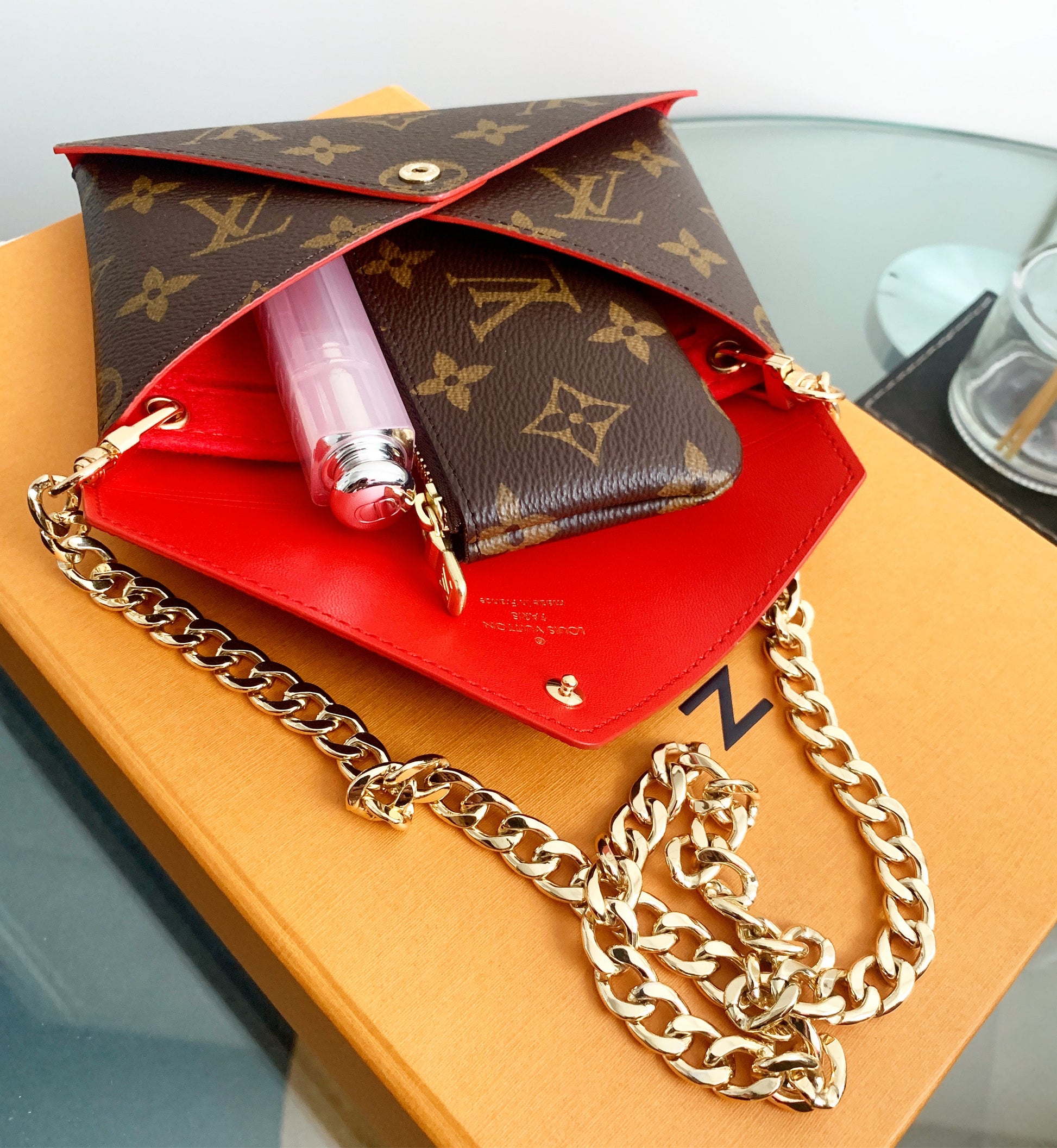 Louis Vuitton Felicie Pochette bag organiser liner Insert